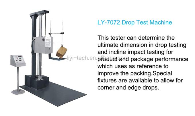 Испытательное оборудование испытания методом сбрасывания пакета машины теста коробки Liyi